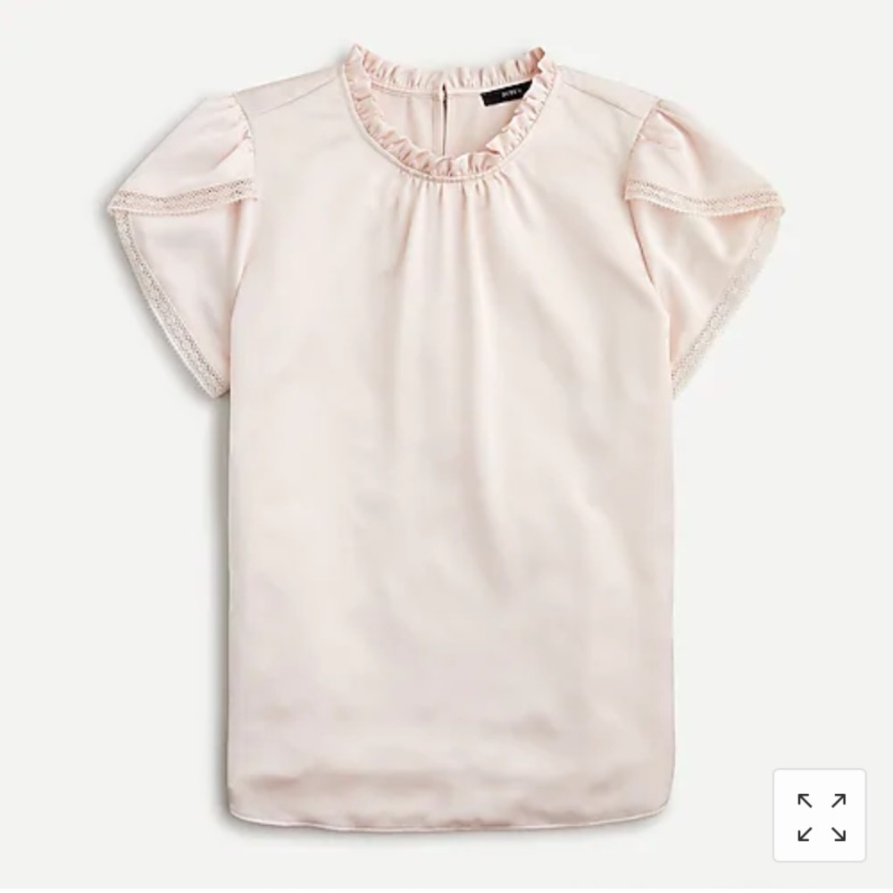 J. Crew Tulip-Sleeve Ruffleneck Top NWT